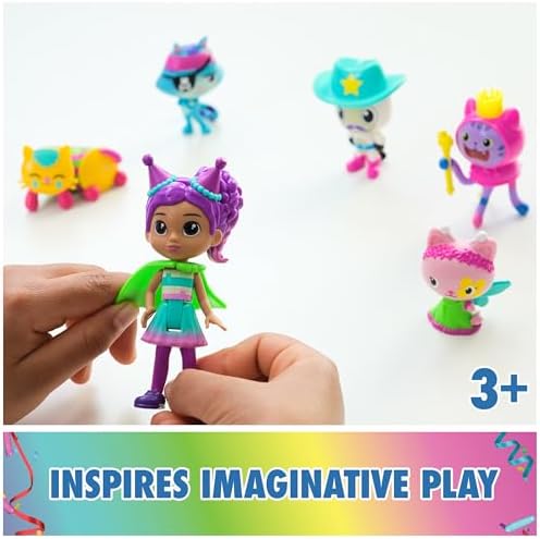 Gabby's Dollhouse, Celebration Themed Figures with Gabby Girl, 5 Cat Toy Figures, Surprise Toys & Dollhouse Accessories, Kids Toys for Girls & Boys 3+