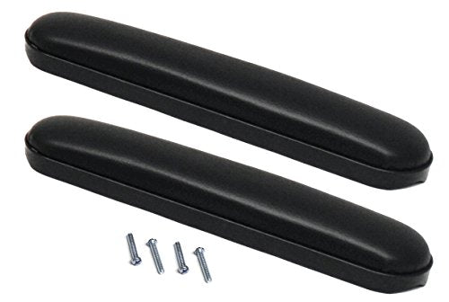 Heavy Duty DESK Length (10-1/4") Wheelchair Arm Pads, BLACK (Pair), Universal: Fits Most Medline, Drive, Invacare, E&J, Guardian, Lumex, Tuffcare, ALCO & Other Desk Arm Manual Wheelchairs