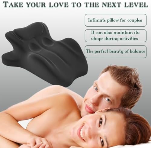 Arcova Sweet Spot Pillow, 27 Degree Couples Pillow for Couples Sweet Spot Intimacy Pillows, Maintains Perfect 27 Angle Every Time, Firm Foam That Won’t Shift, Waterproof & Washable Cover (Gray)