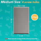 2PACK Medium Dog Door Replacement Flaps with Screws, Compatible with Petsafe Freedom PAC11-11038, Weather-Proof & Warp-Resistant, Dog and Cat Flap, 12 7/8'' × 8 1/8''