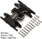 INJORA Brass Skid Plate-Heavy Counterweight Chassis Accessories for 1/24 RC Crawler Car Axial SCX24 Gladiator Bronco C10 JLU Deadbolt Upgrades Parts, 15g