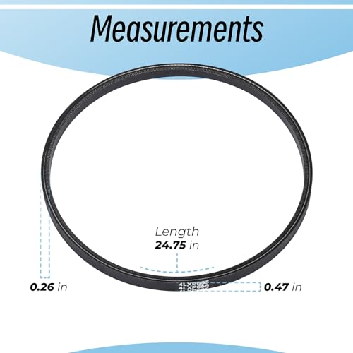 302040014 Snowblower Auger Belt, for Powersmart Snow Thrower Series Parts DB7659 DB7659H Drive V-Belt (24.75 * 0.26 * 0.47) Inch