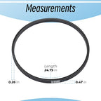 302040014 Snowblower Auger Belt, for Powersmart Snow Thrower Series Parts DB7659 DB7659H Drive V-Belt (24.75 * 0.26 * 0.47) Inch