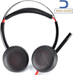 Voyager Focus UC Ear Pads - Replacement Ear Cushion Cover Compatible with Poly Voyager Focus UC, Plantronics Voyager Focus UC B825 Binaural, BLACKWIRE 5220 5210 7225, Voyager Focus 2 UC USB-A Headset