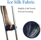 SPRING SEAON Crutches Padding Ice Silk Waffle Pattern Universal Crutch Pads for Armpits and Hand Grips Pads for Crutches Underarm Crutch Cushions Crutch Covers Pillows Crutch Accessories (Navy Blue)