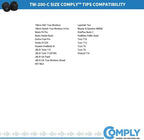 Comply TW-200-C | Memory Foam Replacement Earbud Tips for Anker Soundcore, Sennheiser, JBL, SoundPEATS & More | Ultimate Comfort, Secure Fit, Superior Noise Isolation | Black, Medium (3 Pairs)
