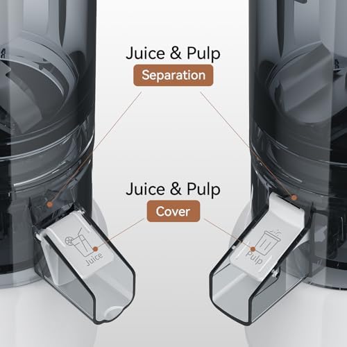Masticating Juicer Attachment for KitchenAid Stand Mixer, 4.2" Large Feed Chute Fit Whole Vegetables & Fruits, Slow Cold Press Juicing, Includes 2 28oz capacity cups and blade replacement