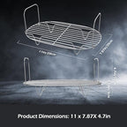 Steam and Roast Rack Compatible with Ninja Foodi Possible Cooker Pro 8.5 Qt - Custom Fit MC1000, MC1001, MC1010 Series Ninja Slow Cooker Crockpot - Chrome Coated Multicooker Accessories