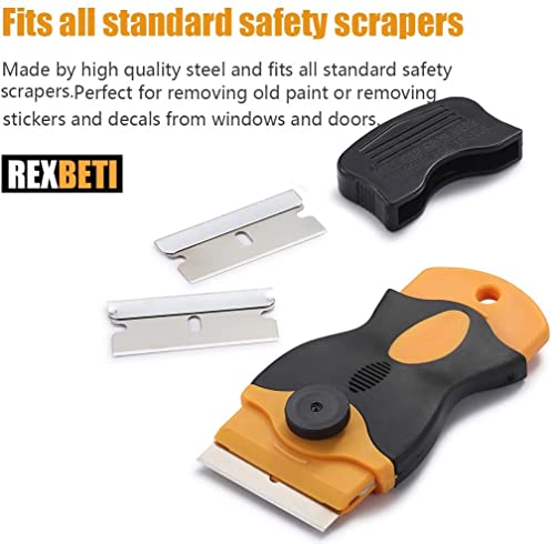 REXBETI 1400PCS Single Edge Razor Blades, Industrial Razor Blades, Box Cutter Replacement Blades, Glass Scraper Razor Blades Visit the REXBETI Store