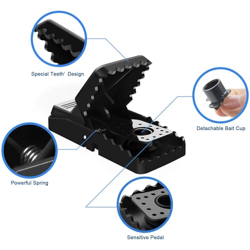 Mouse Traps, Mouse Trap Quick Effectively, Mouse Traps Indoor for Home, Safe Mice Traps for House Indoor, Mouse Traps Outdoor, Mice Trap Safe for Family and Pet 8 Packs, Mice Traps for Garden