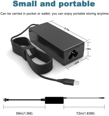 Universal 45W Type C USB C Charger - Laptop Replacement for Acer Chromebook Spin CP CB 311 315 11 13 15 713 715, Lenovo, HP, Samsung, Google, Asus, Dell Chromebook Charger, Power Cord Adapter