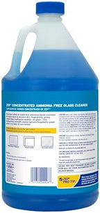 Zep Streak-Free Glass Cleaner - 1 Gallon (Case of 4) ZU1120128 - Professional Grade Formula that Cleans Dirt, Fingerprints, Grime, Smoke Haze, and Toothpaste on Windows, Mirrors, and Other Glass