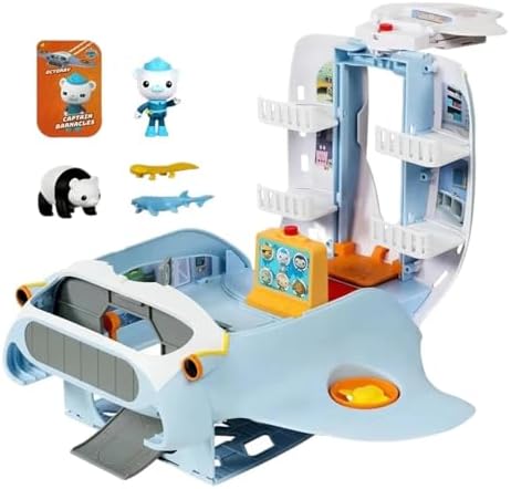 Octonauts Above & Beyond | Octoray Transforming Playset | 7 Pieces | 25+ Lights and Sounds, Multicolor, includes Figure, Playset, 3 Accessories, 3 AAA Batteries