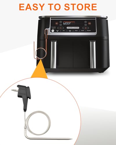 Air Temperature Thermometer Probe Replacement for Ninja DZ550 Foodi Smart XL 6-in-1 Dual Temp Probe Indoor Grill & Air Fryer Accessories