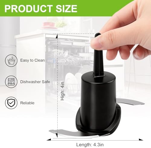 DLC-2ACBN Chopping Blade Fits Cuisinart Mini Prep Plus DLC-2A, Food Processor Blade Compatible with Cuisinart Food Processor Replacement Parts (Black)
