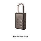 Master Lock Black Combination Padlock, Indoor Gym Locker Lock with Customizable 3-digit Code for Luggage, Backpacks, Cabinets, 647D