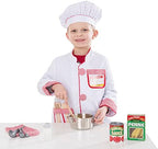 Melissa & Doug Chef Role Play Costume Dress -Up Set With Realistic Accessories Pretend Chef Outfit, Costume For Kids, Toddlers, Ages 3+