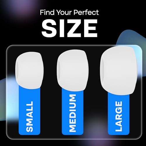 Replacement Rubber Ear Tips for Airpods Pro, AirPods Pro Ear Tips Replacement with Noise Isolation, AirPods Pro Replacement Ear Tips, 1st-2nd Generation 4 Pairs (XS/S/M/L)