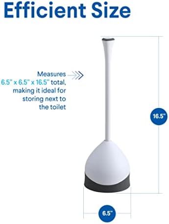 Clorox Toilet Plunger with Hideaway Caddy – Toilet Plunger for Bathroom, Bathroom Organizers & Storage, Bathroom Accessories, Toilet Unclogger, Plunger with Holder