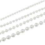 YoungJewl 8mm Crafts Faux Pearl Beads Garland Pearl Bead Roll Strand of Pearls to Decorate Floral Centerpieces Wedding Party Favor Christmas Tree(33 Feet Ivory)