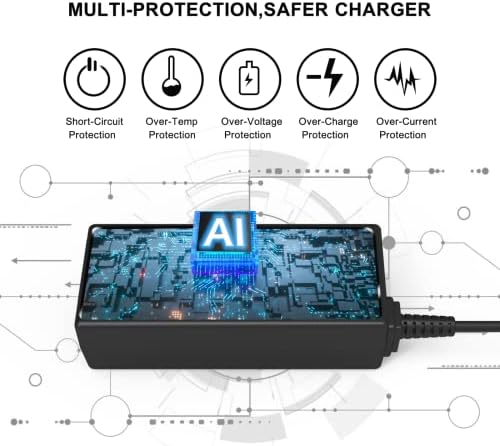 Universal 45W Type C USB C Charger - Laptop Replacement for Acer Chromebook Spin CP CB 311 315 11 13 15 713 715, Lenovo, HP, Samsung, Google, Asus, Dell Chromebook Charger, Power Cord Adapter