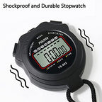 PULIVIA Sports Stopwatch Timer Single Lap Split Digital Stopwatch for Coaches Swimming Running Sport Training Stopwatch, Black