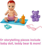 Barbie Skipper Babysitters Inc Playset with Doll, Stroller, Baby Doll & 5 Accessories, Remove Stroller Seat for Carrier