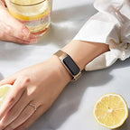 Vanjua Metal Band Compatible with Fitbit Luxe Bands, Stainless Steel Mesh Loop Adjustable Wristband Replacement Strap for Fitbit Luxe/Luxe Special Edition Fitness Tracker Women Men