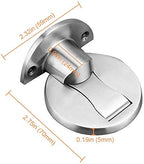Magnetic Door Stop,Magnetic Door Stopper Brushed Satin Nickel,Floor Metal Magnetic Door Catch Invisible Door Holder with Adhesive,Stainless Steel Heavy Duty Silver Doorstop