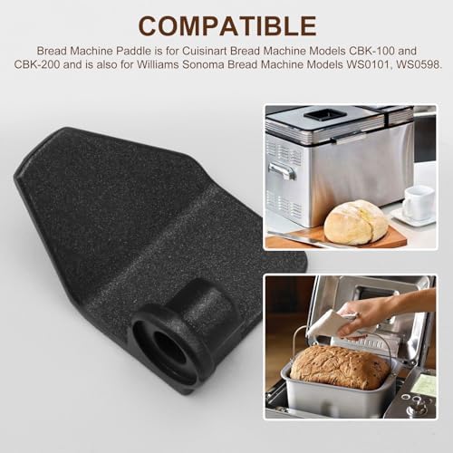 Aillsa Breadmaker Paddle fits for Cuisinart Bread Machine Maker BK-100 & CBK-200 Mixing Paddle Replacement(2 pcs)