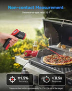 Wintact Infrared Thermometer Temperature Gun -58℉ to 986℉, Digital IR Heat Surface Temp Gun, Non-Contact Laser Thermal Gun for Cooking Food, BBQ, Pizza Oven, Grill, Griddle Accessories