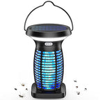 Solar Bug Zapper for Outdoor Indoor, Portable Camping Lantern with SOS Emergency Light, Electric Mosquito Zappers Killer, Rechargeable Insect Fly Pest Attractant Trap for Hiking, Backyard, Patio