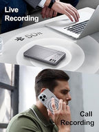 AI Voice Recorder - Record,Transcribe,Charge 3 in 1,Support 107 Languages,Avoid Missing Meeting Highlights,64 GB,ChatGPT Driven AI Summarization,App Control,Mind Mapping,Bluetooth Distance 50ft