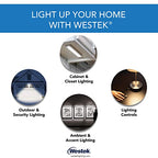 Westek BL-PL8-BK Wireless Battery Operated LED Picture Light with Remote, Dimmable, 8", Satin Black