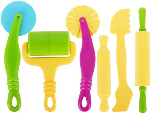 Play Dough Tools Set for Girls Boys - 25pc Playdough Accessories Kit with Animal Molds, Cutters, Rollers, Scissors, Rolling Pins - Creative Kids Toys Gift for Toddlers Ages 2 3 4 Year Old