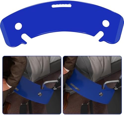 Curved Transfer Board Wheelchair Accessories for Transferring to Wheelchair ，Chair, Bed, Toilet, Car for Patient, Elderly, Disabled, 31.1 * 9.84 * 0.46" 3.64 lbs ABS Transfer Devices (Blue)