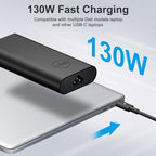 [2025 New] 130W USB C Type C Laptop Charger Replacement for Dell XPS 15 17 9575 9500 9510 9520 9530 9700, Precision 5530 2in1 5550 5570 3560 3550 3551, Latitude 7410 7310 7210 5420 5540 Power Cord