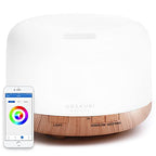 ASAKUKI Smart Wi-Fi Essential Oil Diffuser, App and Voice Control Compatible with Alexa, 500ml Aromatherapy Humidifier for Relaxing Atmosphere in Home Office Bedroom Gold