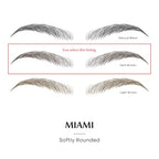| Waterproof Eyebrow Tattoo Stickers. A real hair stroke look. Hair replacement without surgery. Solution for hair loss. Bushy Tinted eyebrow tattoos. (New Miami, Dark Brown)