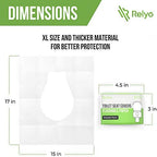 Toilet Seat Covers Paper Flushable (50 Pack) - XL for Adults and Kids Potty Training, 100% Biodegradable Travel Accessories Public Restrooms, Airplane, Camping