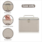 Digital Hand Mixer Carrying Bag for KitchenAid 5/6/ 7/9 Ultra Power Speed Hand Mixers, Portable Travel Storage Case Bag with Handle for Kitchen Aid Mixer Accessories (Box Only) (Beige)