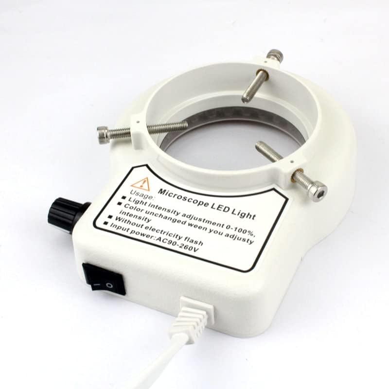 Microscope Accessories Kit Microscope LED Ring Light Illuminator Lamp for Miniscope Ring Light 5W AC 110V-220V, 0-100% Adjustable Lamp Microscope Slides
