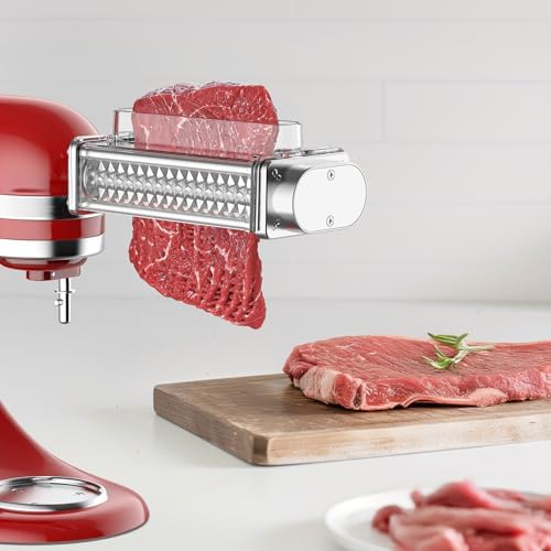 Meat Tenderizer Attachment for Kitchenaid Stand Mixer, Meat Tenderizer Machine for Kitchenaid Mixer Accessories, Meat Tenderizer with Stainless Steel Gears by Cofun