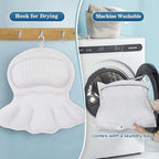 Bath Pillow Luxury Bathtub Pillow - Bath Pillows for Tub Neck and Back Support, Ergonomic Tub Pillow for Bath with 4D Air Mesh + 6 Strong Suction Cups, Great Spa Gifts Bathtub Accessories