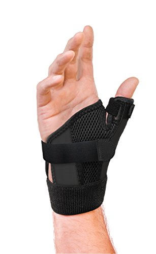 Med Spec 264015 ASO Ankle Stabilizer, Black, Large & Mueller Sports Medicine Adjust-to-Fit Thumb Stabilizer, For Men and Women, Black, One Size Fits Most, arthritis