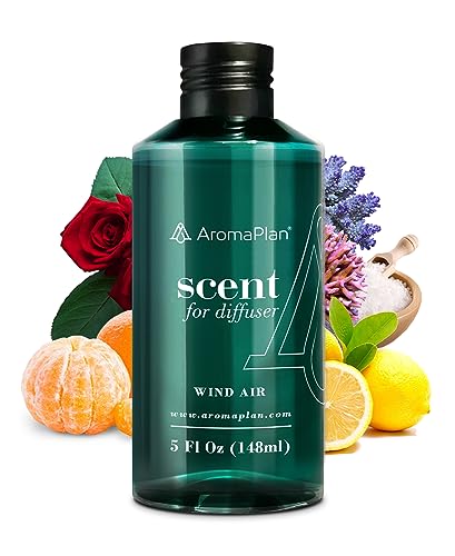 Aromaplan Hotel Scents Wind Air 5 Fl Oz, USA Fragrance- Home Luxury Aroma & Hotel Collection Diffuser Oil- Hotel Diffuser Oil for Aromatherapy- USA Made, Bigger Bottle, Bolder Aroma & Longer Lasting