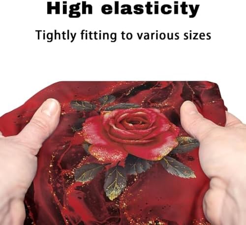 Seat Cover for Walkers for Seniors Red Rose Walker Seat Covers for Ladies Floral Rollator Walker Accessories for Seniors Adjustable Fabric Rollator Walker Seat and Backrest Covers