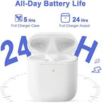 Charging Case Compatible with Airpods 1st & 2nd Generation, Airpods1st & 2nd Wireless Charger Case Replacement with Sync Button and Built-in 450 mAH Battery (No Earbuds Include)
