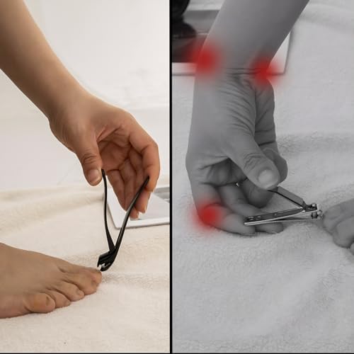 Long Handle Toenail Clippers for Seniors - Angled Head, Ultra-Sharp and Durable Large Toenail Clippers Cutters Trimmers, Stocking Stuffers for Men Women, 18-Month Replacement Warranty!