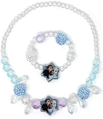 LUV HER Girls Jewelry Set - Dress Up Toy Jewelry Box Set with Bead Necklaces, Bracelets, and Rings - Frozen Play Accessories - Ages 3+